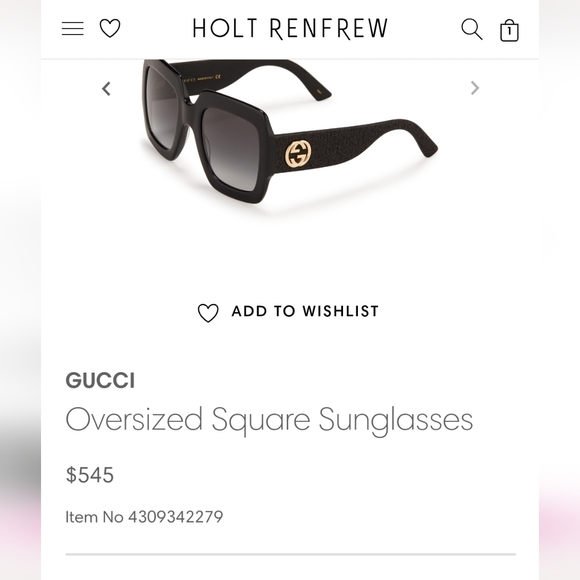 Black Gucci sunglasses purchased in 2017 - Picture 5 of 6